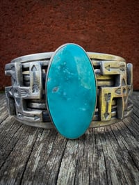 Image 1 of WL&A Handmade Old Style Ingot Whirling Log Royston Cuff - Size 7 to 7.5in Wrist - Weight 135 Grams