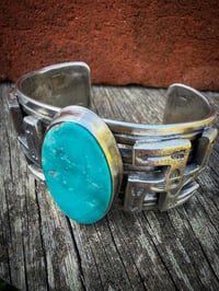 Image 5 of WL&A Handmade Old Style Ingot Whirling Log Royston Cuff - Size 7 to 7.5in Wrist - Weight 135 Grams