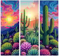 Image 1 of Blooming Cactus Desert Mini Diamond Painting Kit by Creative Gems