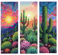 Image 2 of Blooming Cactus Desert Mini Diamond Painting Kit by Creative Gems