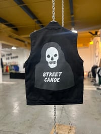 Image 3 of skate with your friends until you die canvas vest (pre-book ends March 16th 2026) 