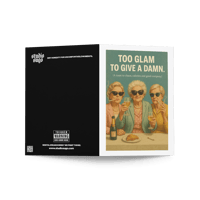 Image 5 of Too Glam to Give a Damn - Birthday Greeting card