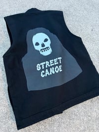Image 1 of skate with your friends until you die canvas vest (pre-book ends March 16th 2026) 