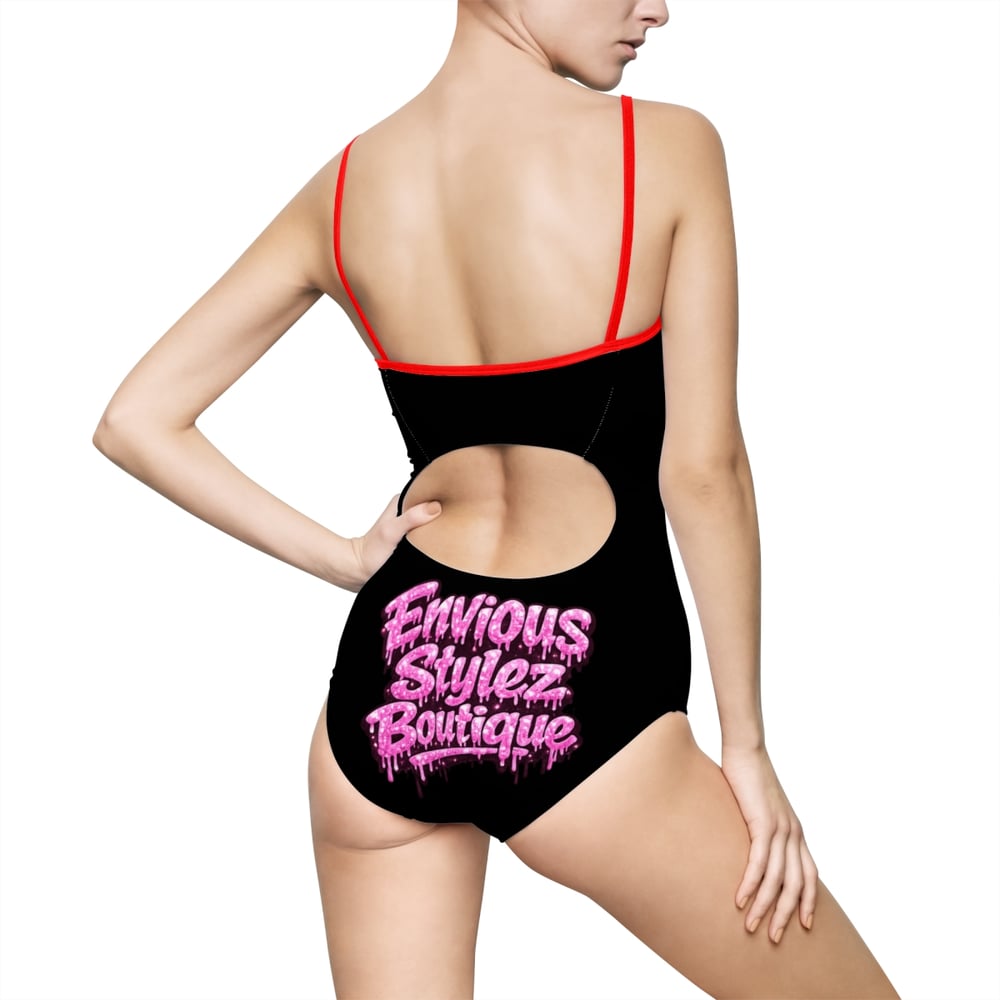 Image of They Mad Pink Drip One-Piece Swimsuit — Envious Stylez Boutique