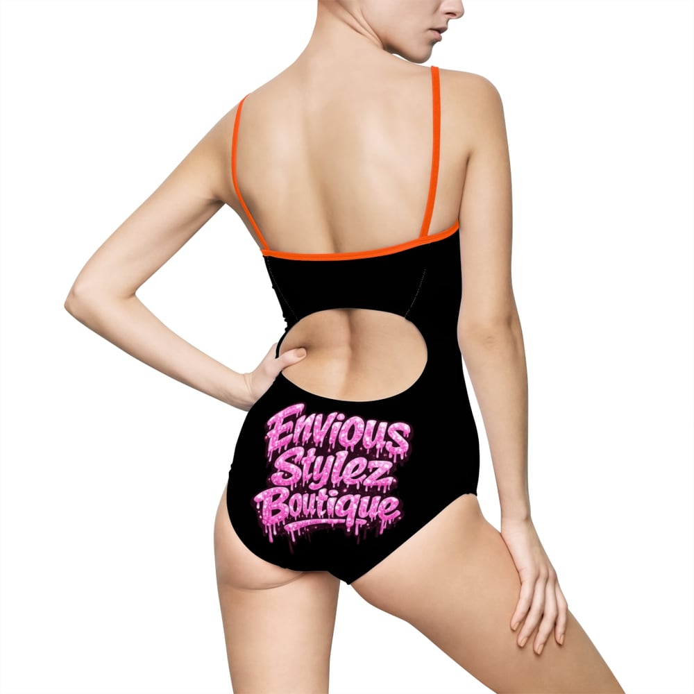 Image of They Mad Pink Drip One-Piece Swimsuit — Envious Stylez Boutique