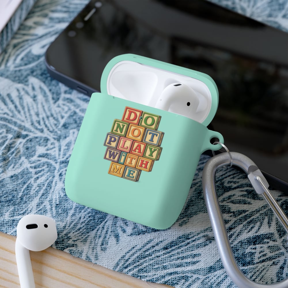 Image of AirPods Case — "Do Not Play With Me" Baby Blocks Design