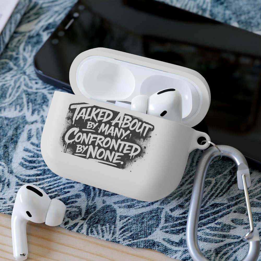 Image of AirPods Case Cover — 'Unbothered' Graffiti Quote Protective Skin