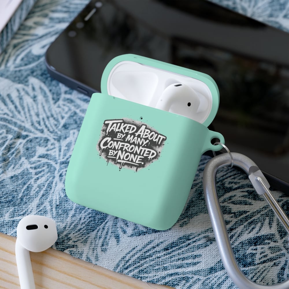 Image of AirPods Case Cover — 'Unbothered' Graffiti Quote Protective Skin