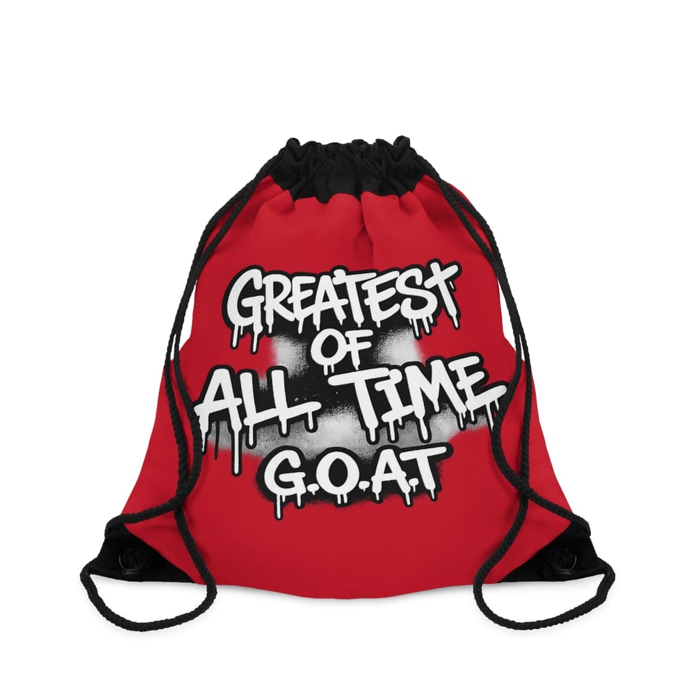 Image of Greatest of All Time G.O.A.T. Drawstring Bag