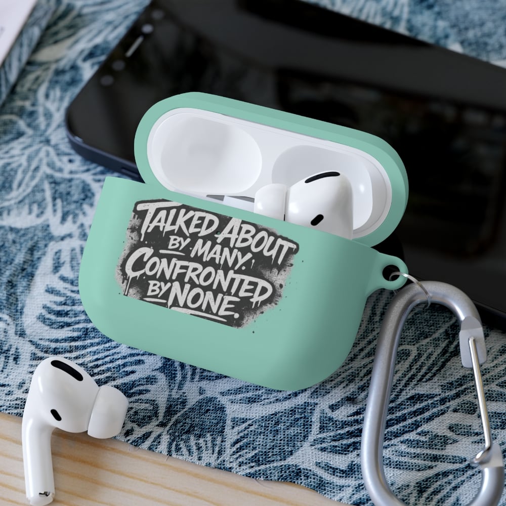 Image of AirPods Case Cover — 'Unbothered' Graffiti Quote Protective Skin