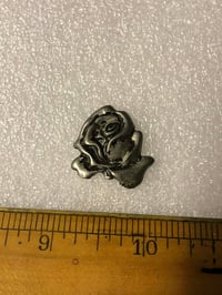 Image 1 of Vintage pewter biker pin Rose