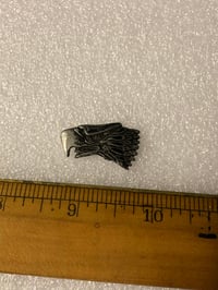 Image 1 of Vintage pewter biker pin eagle head