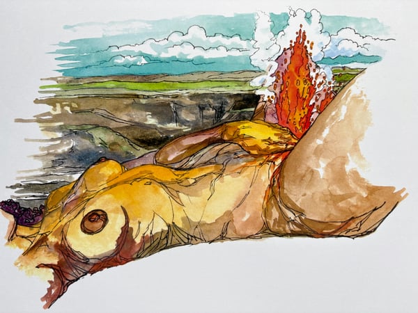 Image of Lava Love Laserprint 8”x10”