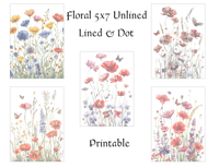 Floral 5x7 Notepad Printable