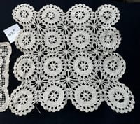 Image 4 of Lot of 4 Vintage Beige Cotton Doilies