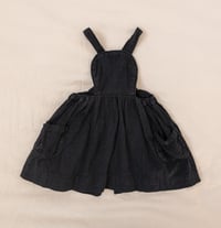 Image 1 of Yoli and Otis navy blue linen apron dress size 5