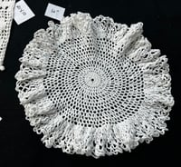 Image 3 of Lot of 4 Vintage White Cotton Doilies