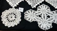 Image 4 of Lot of 4 Vintage White Cotton Doilies