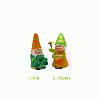 Image 1 of St Patrick's Day Gnomes/Leprechauns Pat and Violet