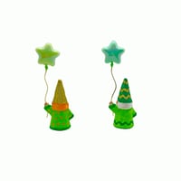 Image 3 of St Patrick's Day Gnomes/Leprechauns with star balloons