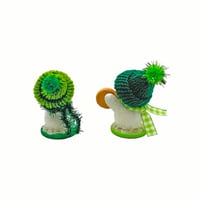 Image 4 of St. Patrick’s Day Snowman with cup of coffee