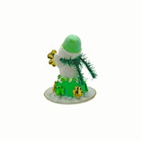 Image 2 of St. Patrick’s Day Dessert Snowman with gold shamrock