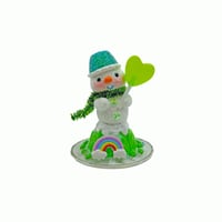 Image 1 of St. Patrick’s Day Dessert Snowman with lollipop