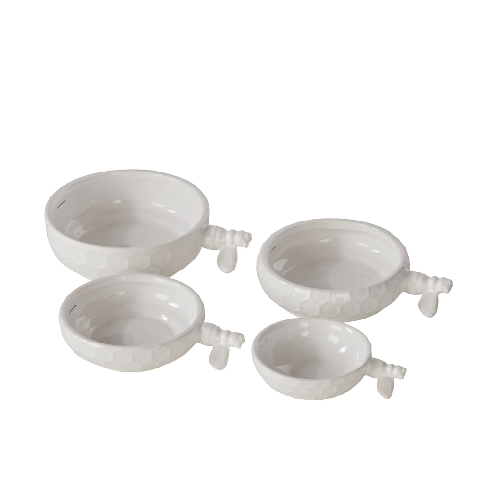 Image of Wildflower & Hive Measuring Cups - White