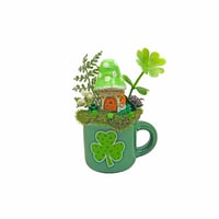 Image 1 of St. Patrick’s Mushroom tabletop green clover mug