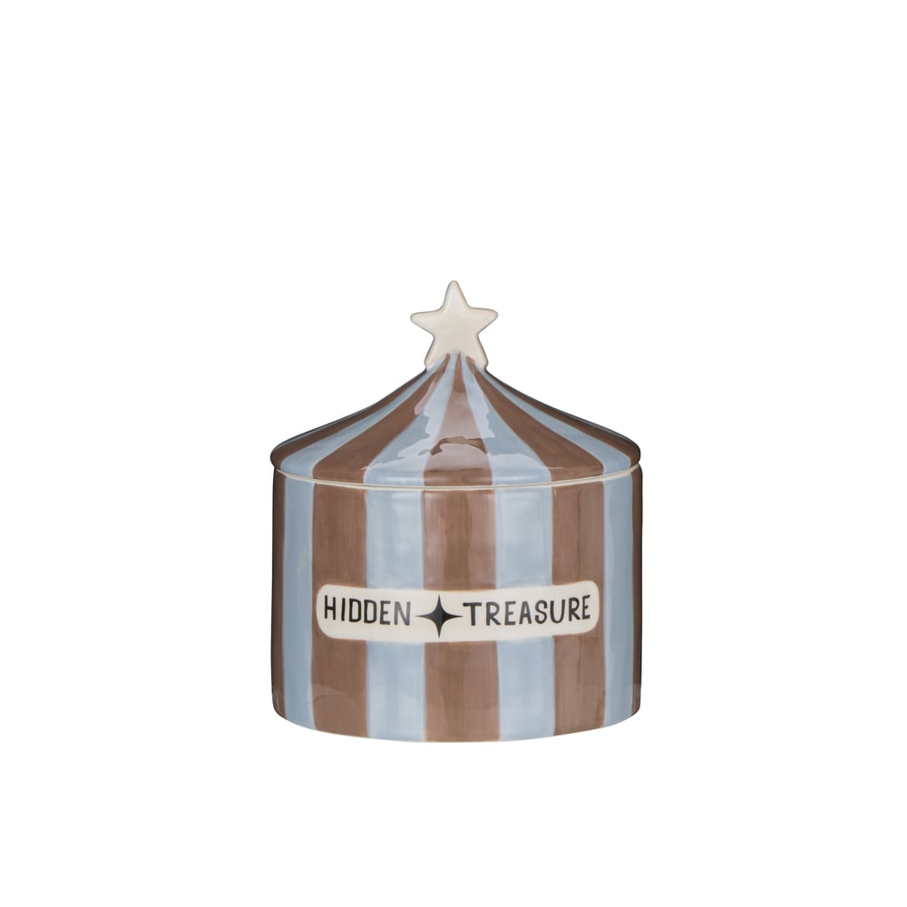 Image of Hidden Treasure Cannister - Blue & Brown