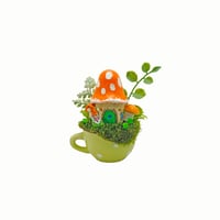 Image 1 of St. Patrick’s Mushroom tabletop polka dot ceramic mug