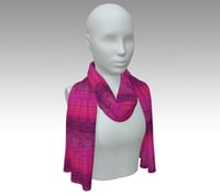 Image 1 of Painted Crosshatch Silk Scarf