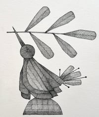 Image 1 of A very important drawing of a bird with very fine detail'