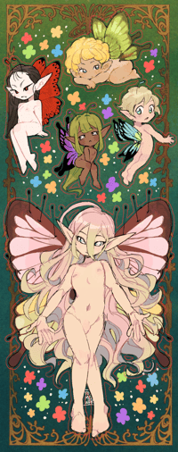 Image 3 of Fairy Boys Sticker Sheet (Original) 