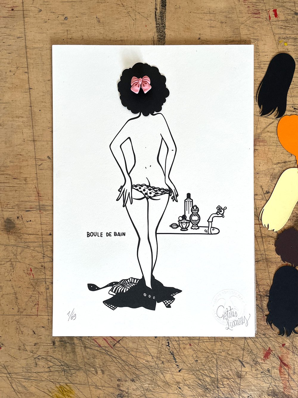 Image of "Boule de bain" tirage d'art et découpages interactifs