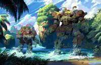 Clan Steel Viper beach party! 11" x 17" print