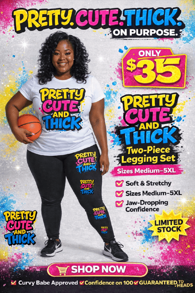 Image of PRETTY CUTE &  THICK. LEGGING SET