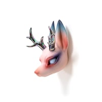 Image 2 of Chikkoi Warrior (pink/rainbow antlers)