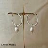 Pearl drop Hoops 
