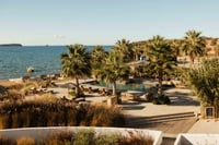 Image 4 of Pool towel - Blue & Yellow