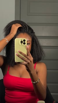 Image 2 of 12” Kinky Straight Bob Half Wig Unit