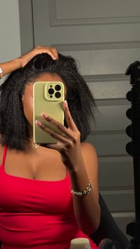 Image 3 of 12” Kinky Straight Bob Half Wig Unit