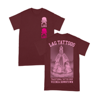 Image 1 of T-shirt LAG 2025 - maroon/pink