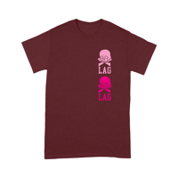 Image 2 of T-shirt LAG 2025 - maroon/pink