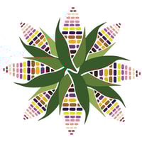 Image 1 of Sacred Corn Mandala Sticker: Mexican Art, Water-Resistant Vinyl Decal