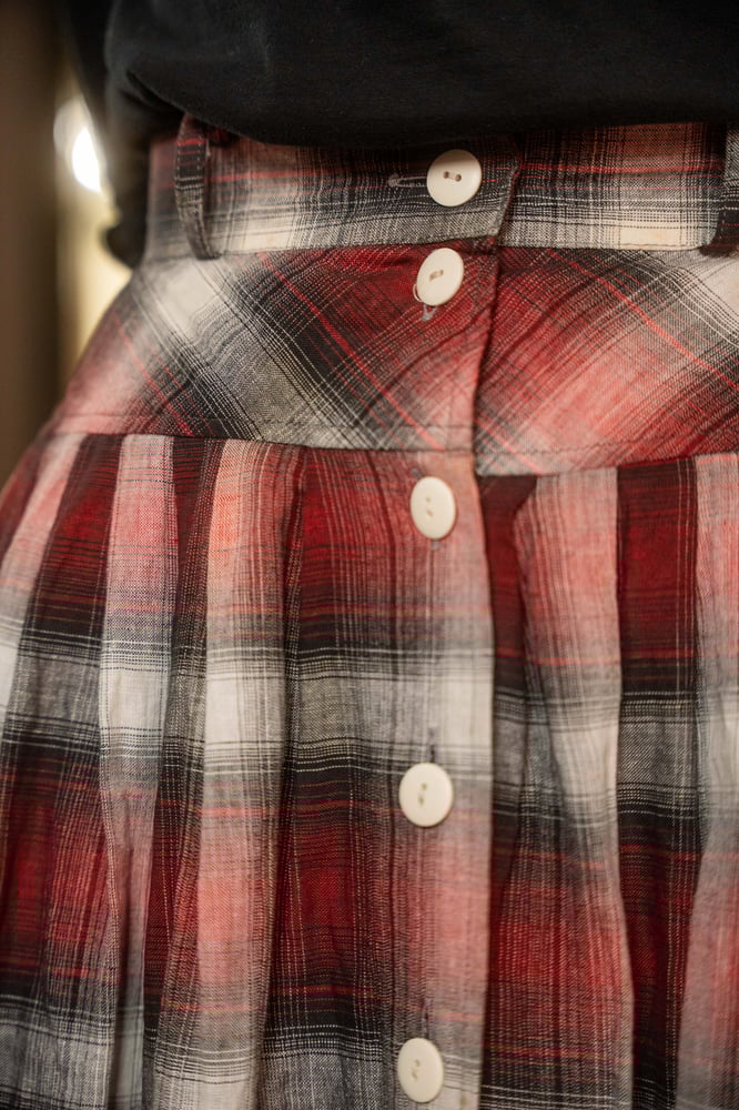 Image of Gonna quadri red