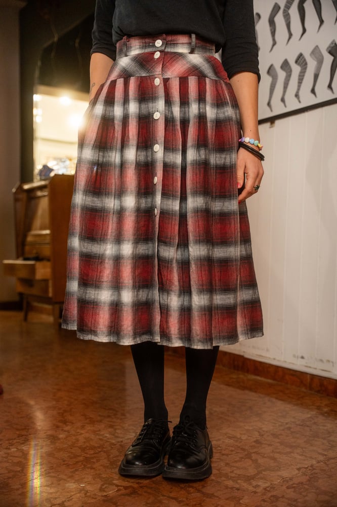 Image of Gonna quadri red