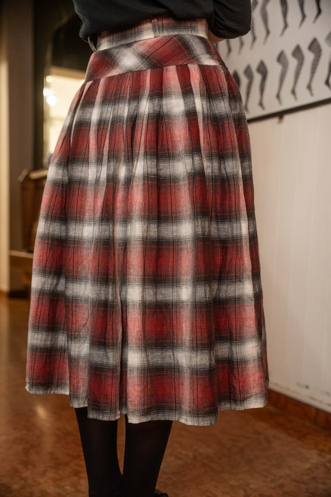 Image of Gonna quadri red