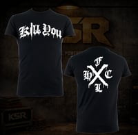 Image 2 of Kill You FLHC Back logo  in Black, White, Forest Green Tee