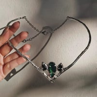 Image 2 of Apex Collar Necklace (Black/Green)